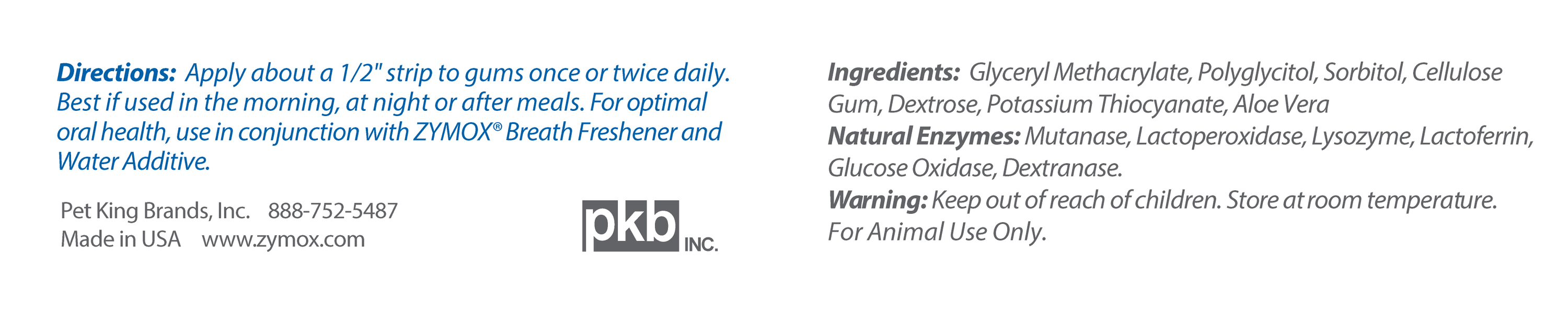 Zymox Oratene Brushless Toothpaste Gel - 2.5 oz.