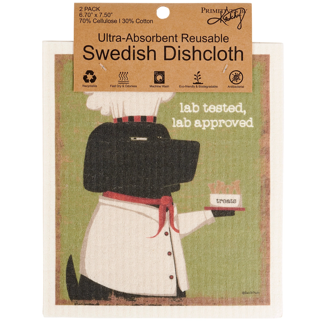 Dogs Swedish Dishcloth Set of 2