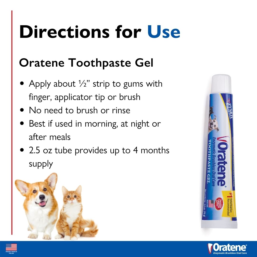 Zymox Oratene Brushless Toothpaste Gel - 2.5 oz.