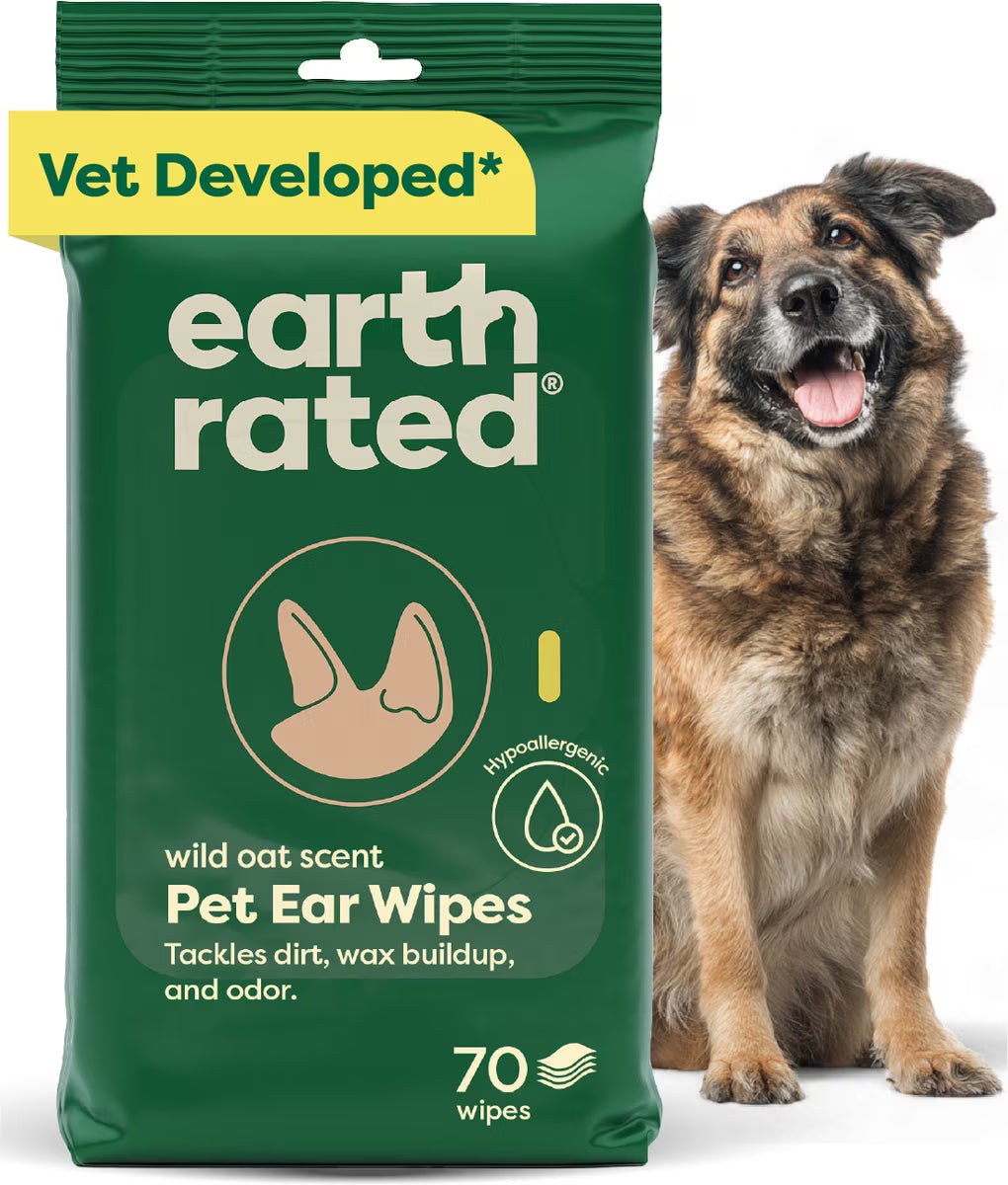 Earth Rated Dog Ear Cleansing Wipes 60ct