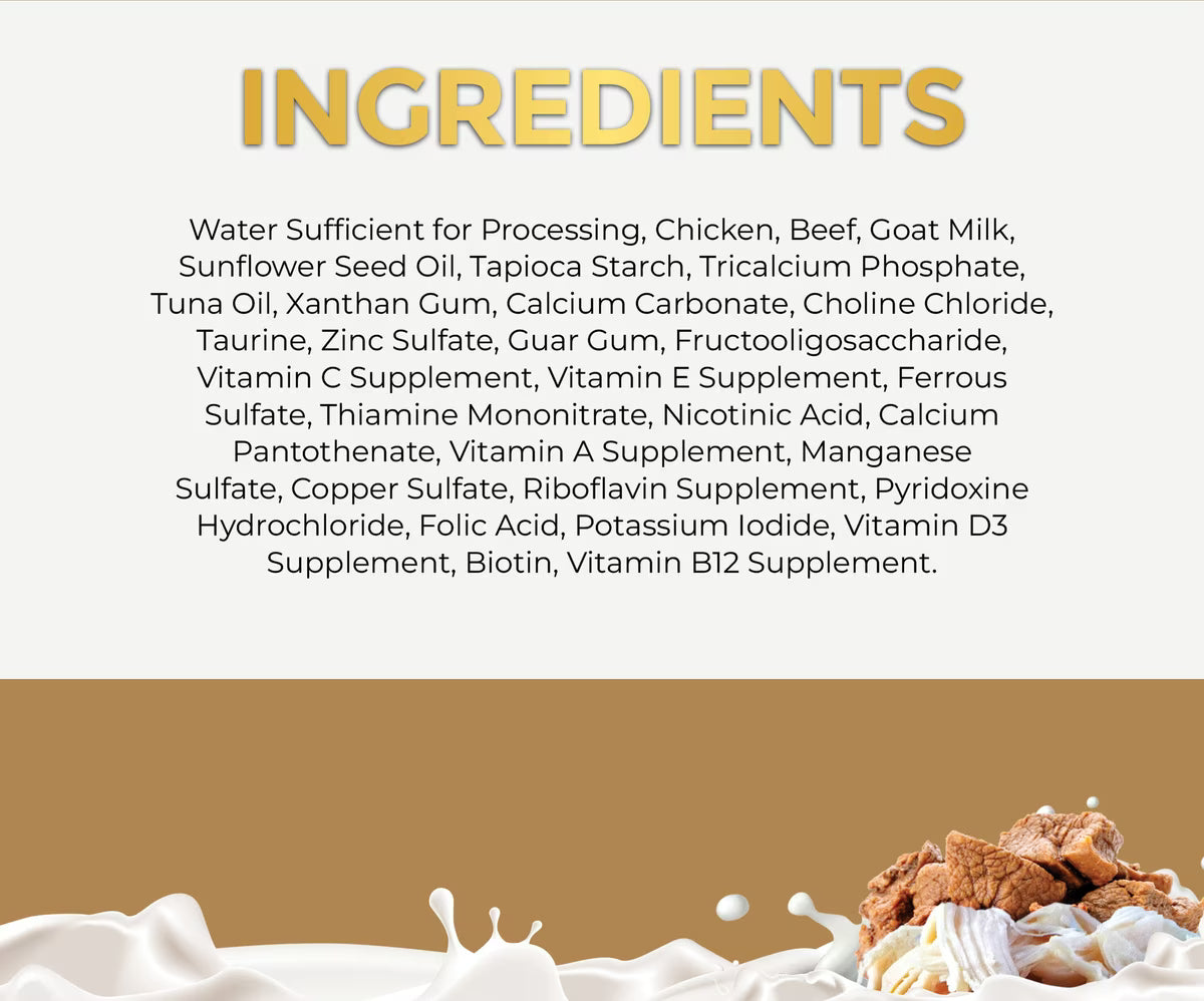 Fussie Cat Super Premium Chicken with Beef in Goat Milk Gravy Shredded Wet Cat Food, 2.47-oz can