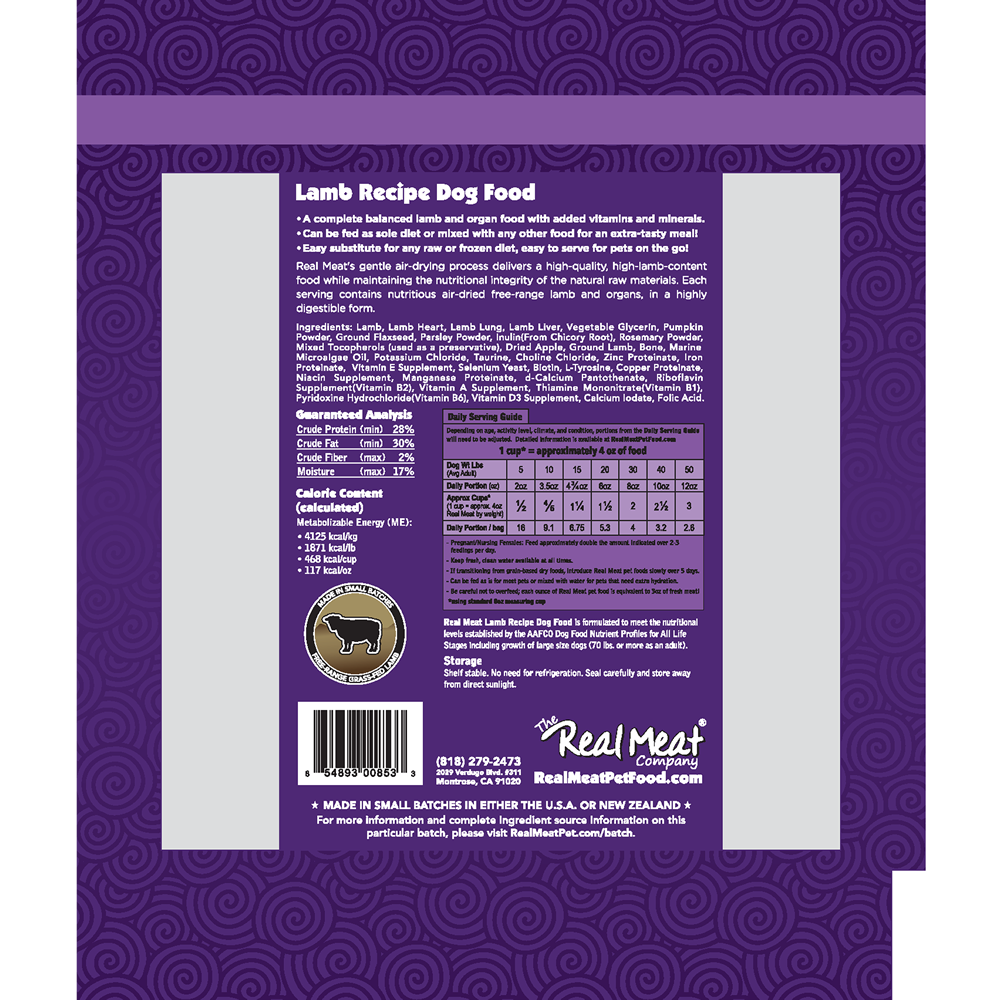 The Real Meat Air-Dried Lamb Dog Food