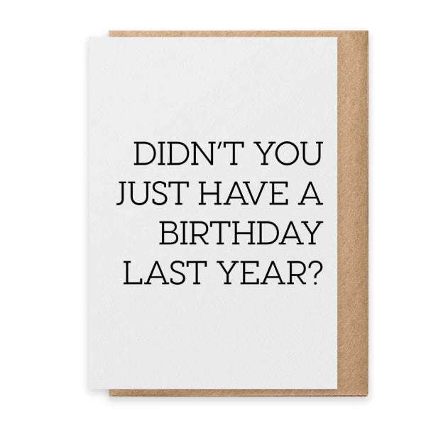 Last Year Card