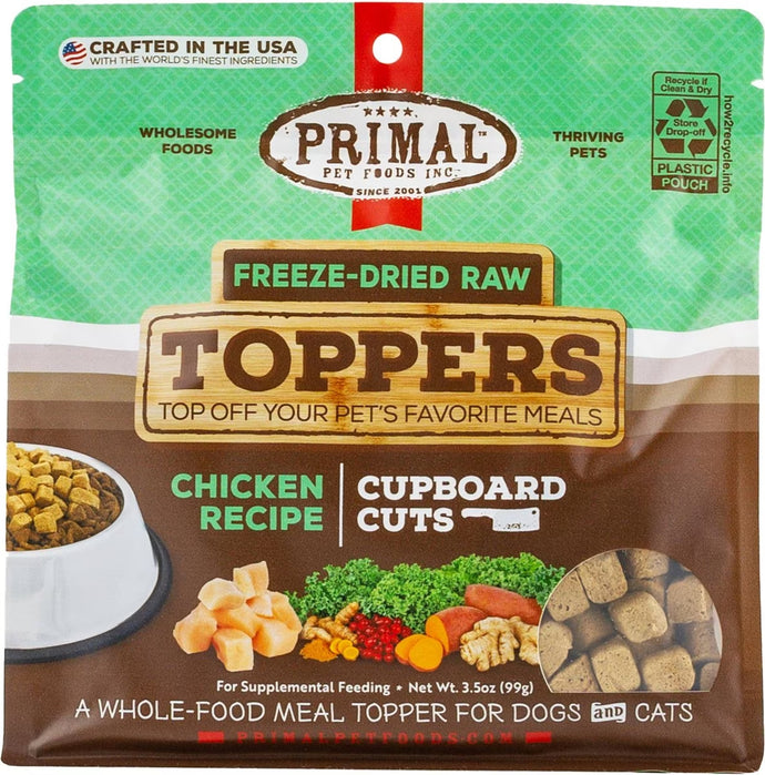 Primal Cupboard Cuts Chicken Grain-Free Freeze-Dried Raw Dog Food Topper