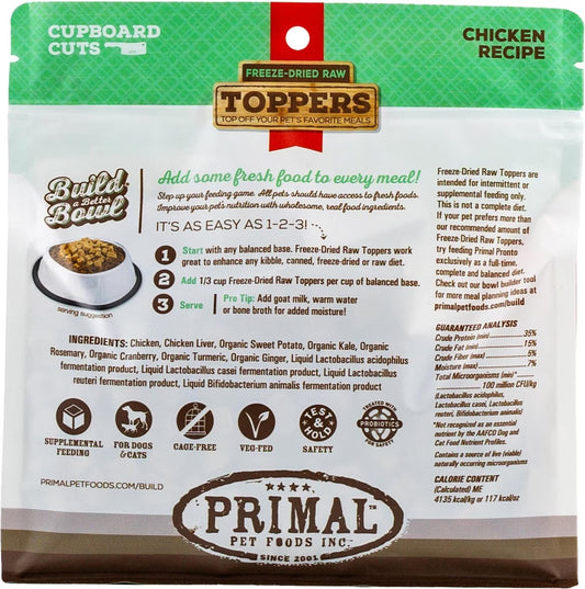 Primal Cupboard Cuts Chicken Grain-Free Freeze-Dried Raw Dog Food Topper