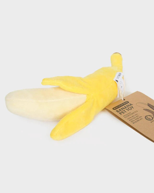 Crinkly Banana Dog Toy