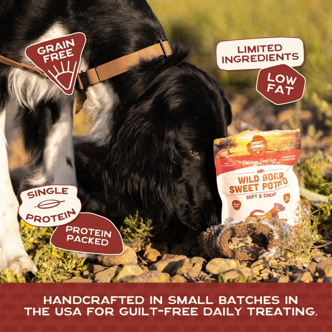 Smart Cookie Barkery Wild Boar & Sweet Potato Grain-Free Dog Treats, 5-oz bag