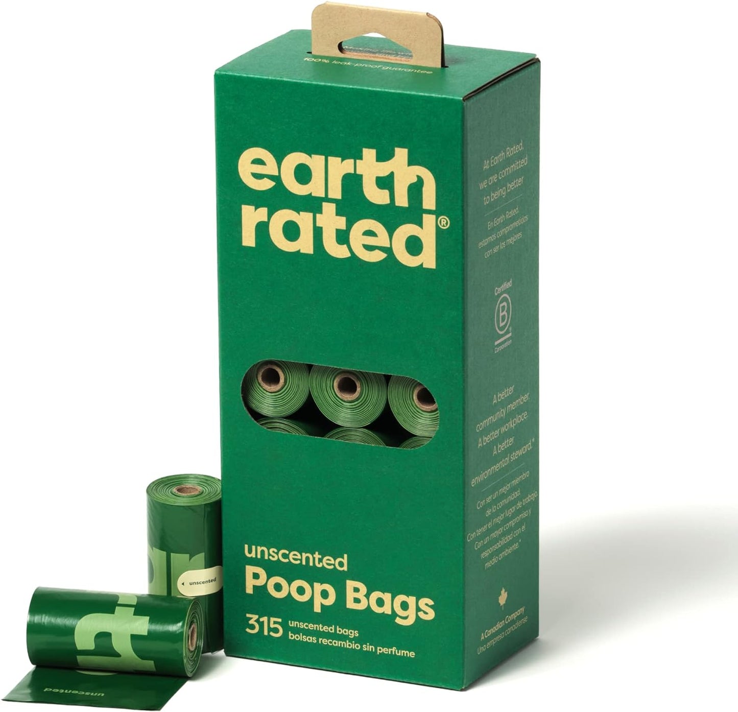 Earth Rated 315 bags on 21 Refill Rolls Unscented