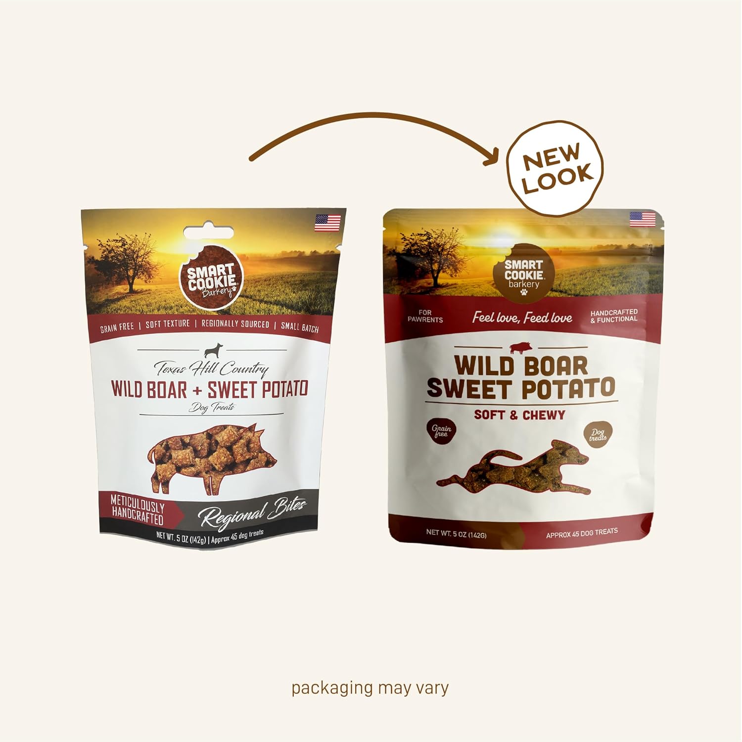 Smart Cookie Barkery Wild Boar & Sweet Potato Grain-Free Dog Treats, 5-oz bag