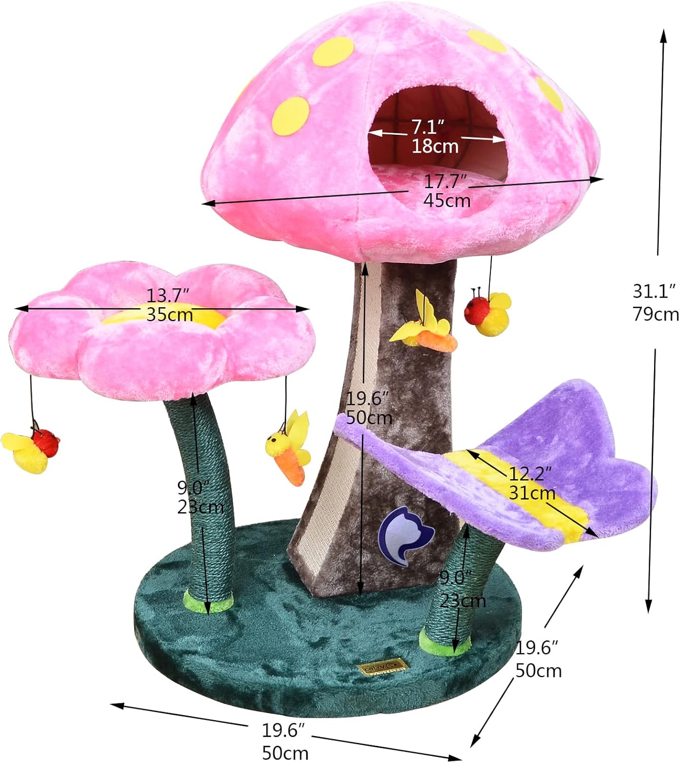 Wonderland Mushroom Cat Tree