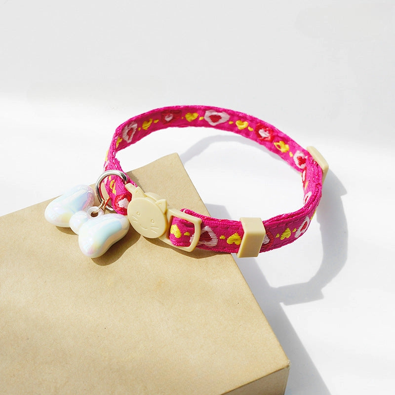 Adjustable Cat Break-Away Collar - Heart Design