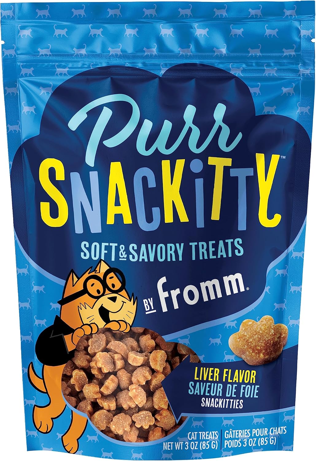 PurrSnackitty Liver Flavor Snackitties Cat Treats 3oz