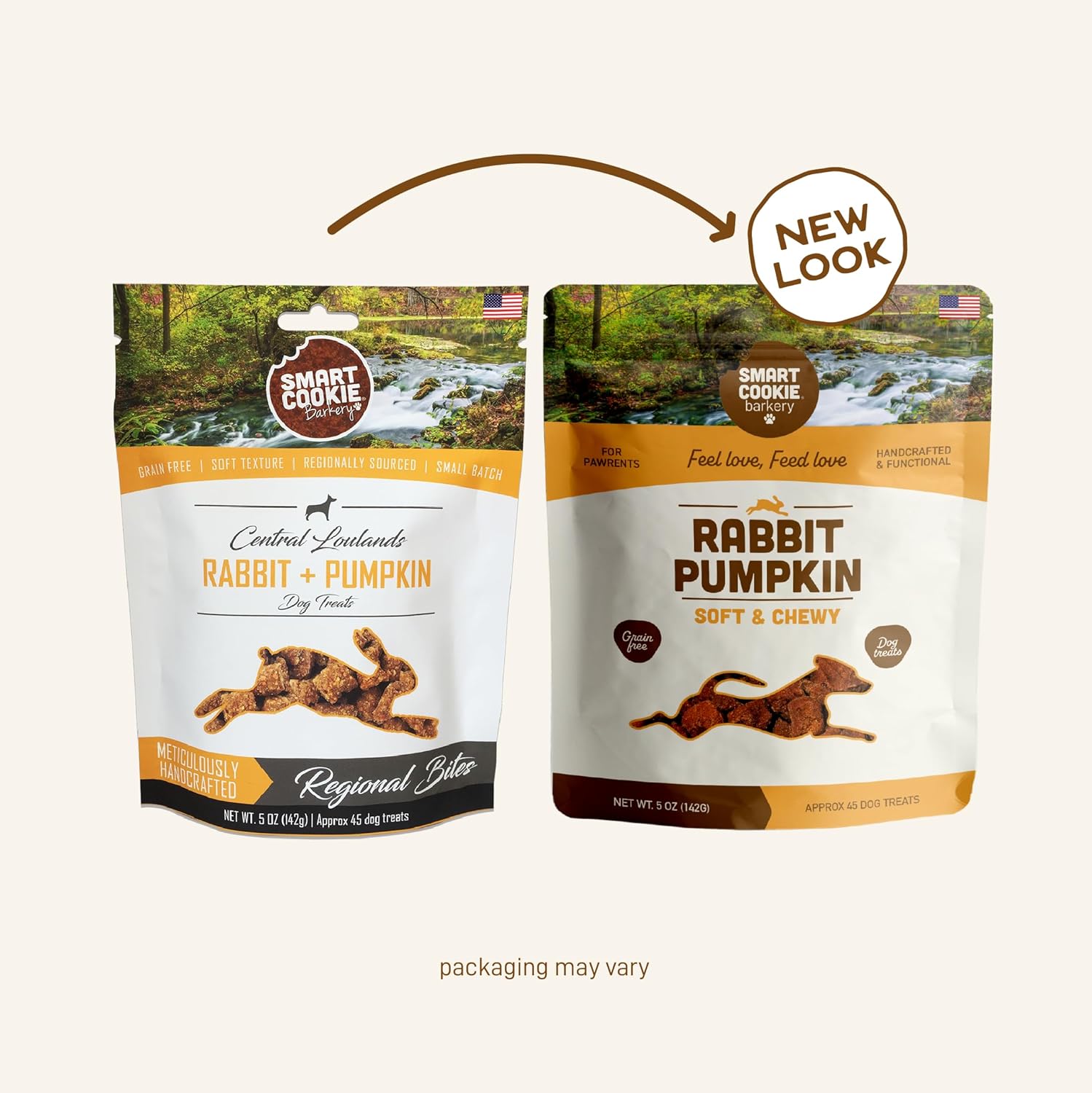 Smart Cookie Barkery Rabbit & Pumpkin Grain-Free Dog Treats, 5-oz bag