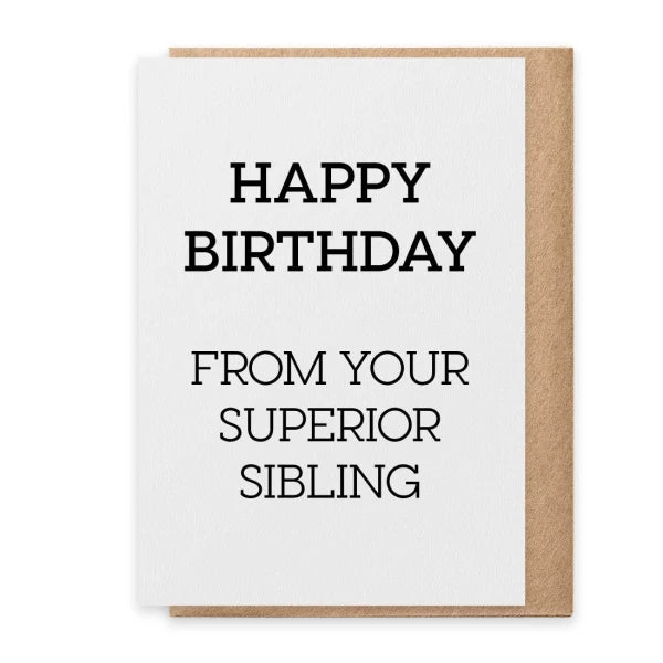 Superior Sibling Card