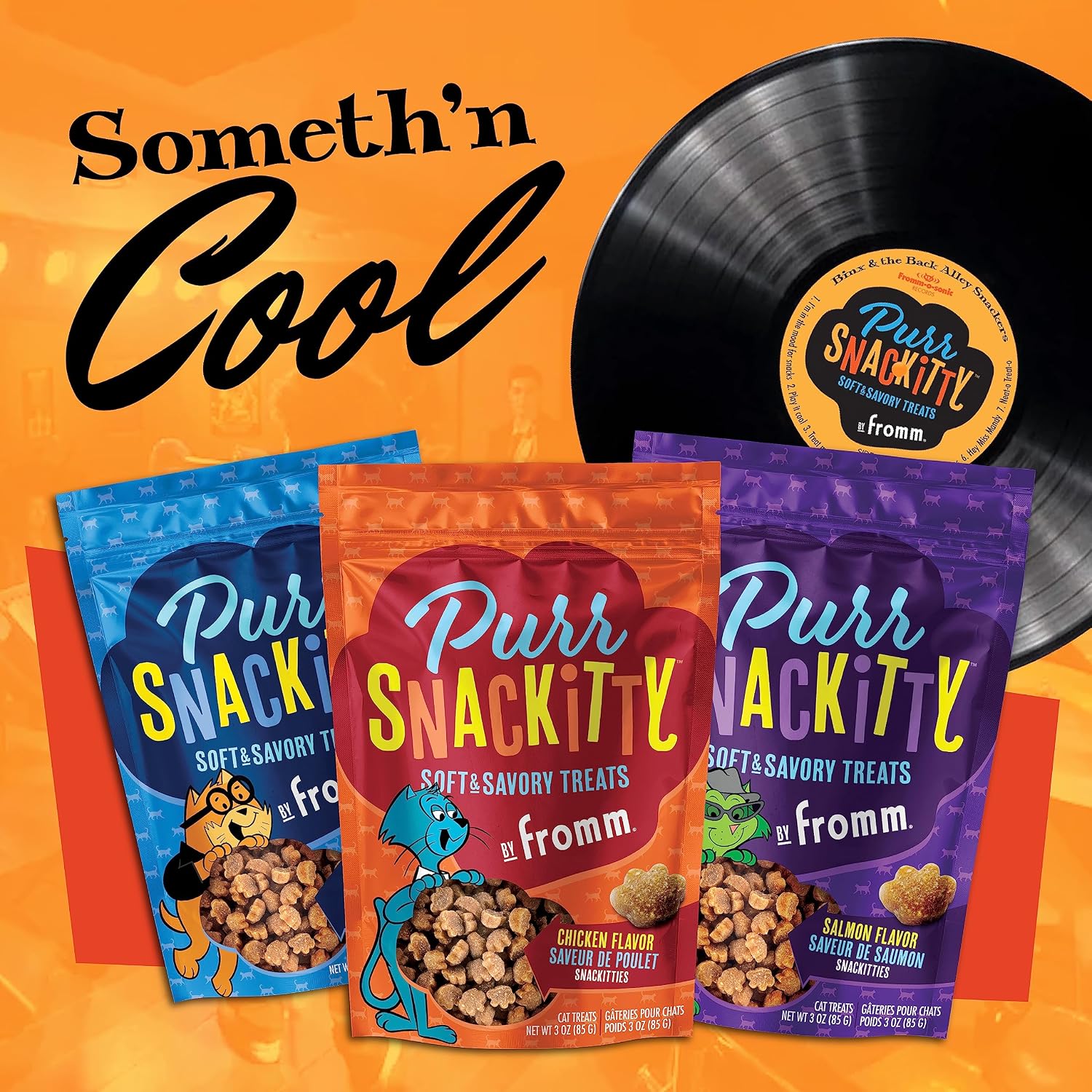 PurrSnackitty Salmon Flavor Snackitties Cat Treats 3oz