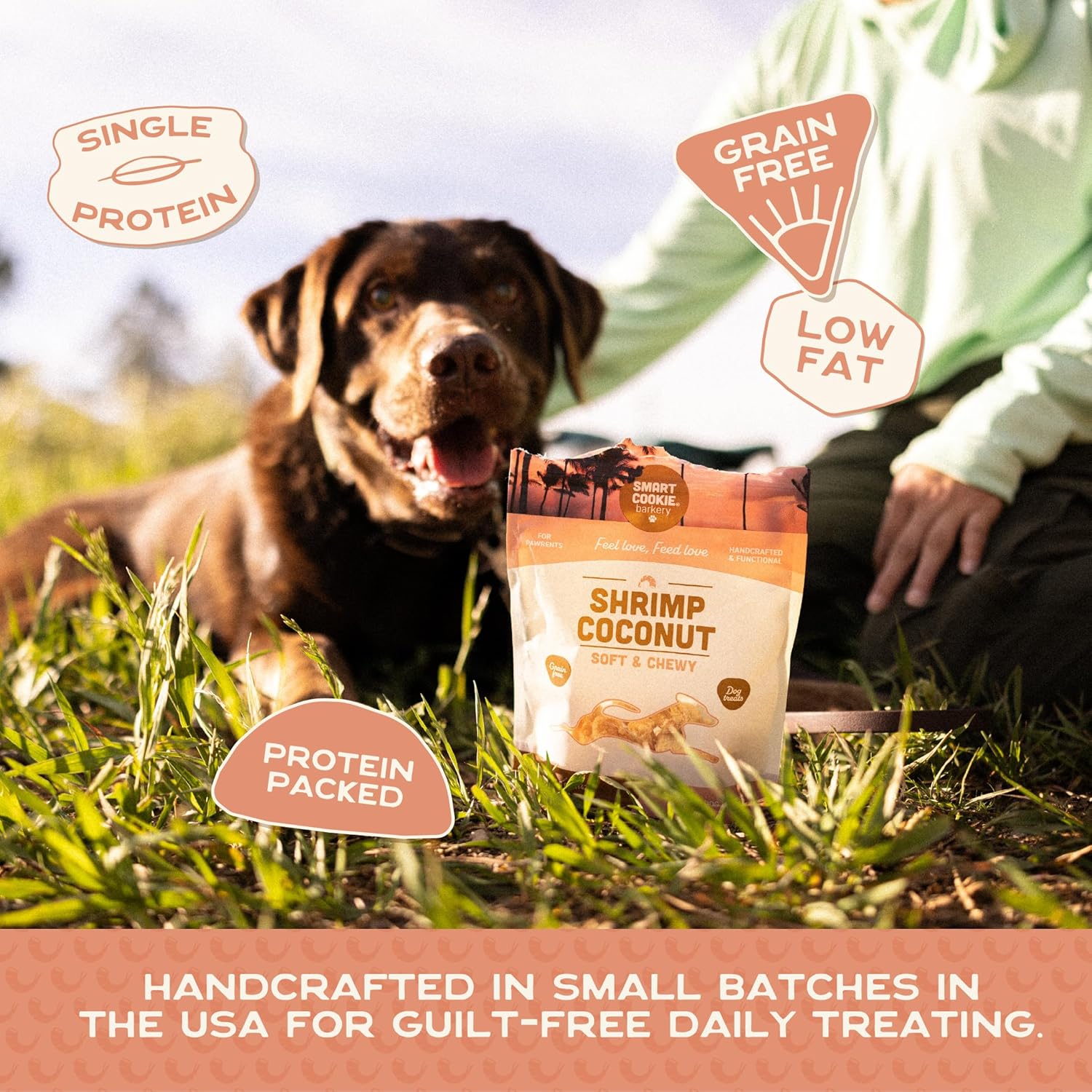 Smart Cookie Barkery Shrimp & Coconut Grain-Free Dog Treats, 5-oz bag