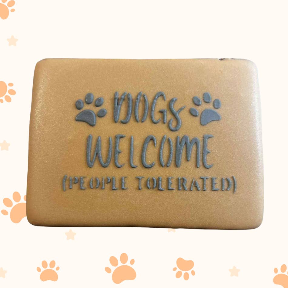 Welcome Mat Dog Cookie | Doesn't Melt