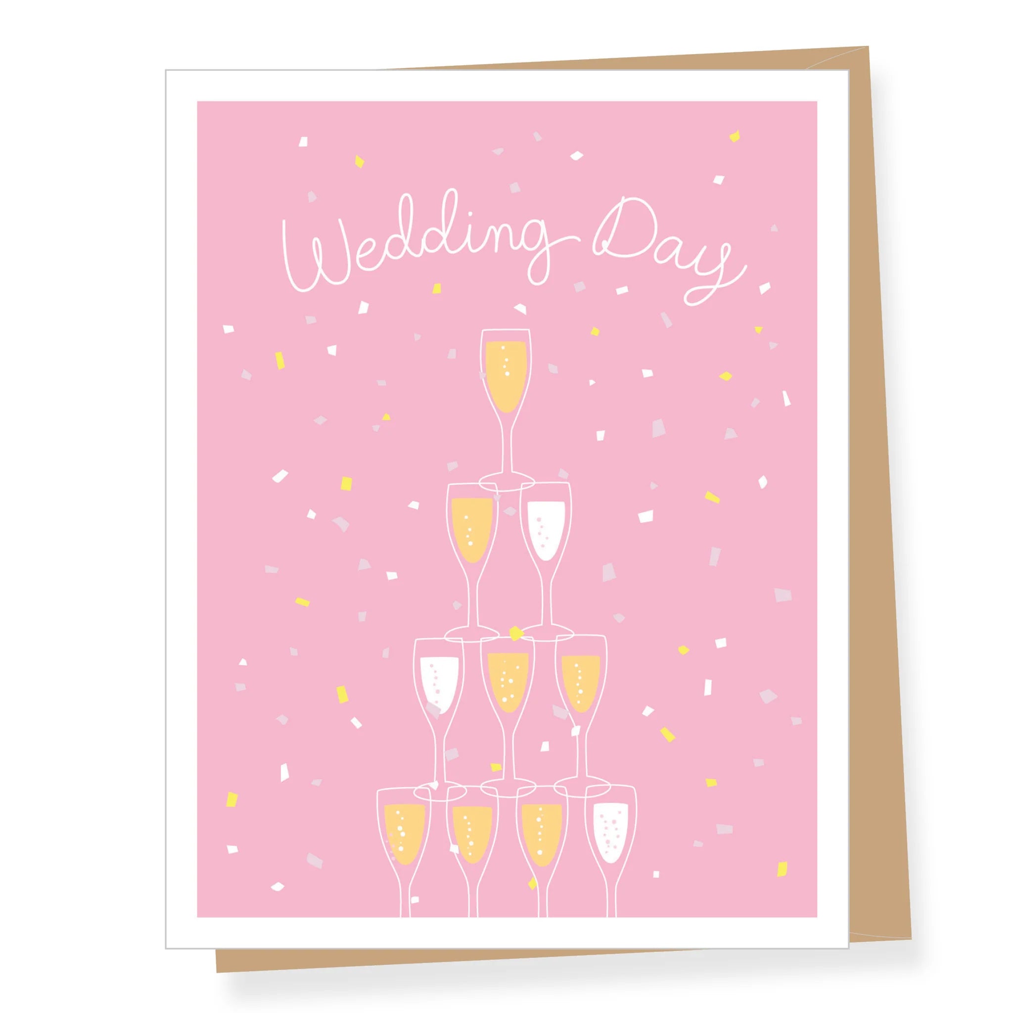 Champagne Tower, Wedding Card