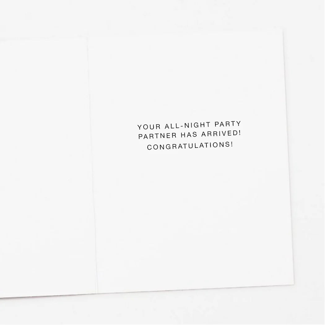 Up All Night New Baby Card