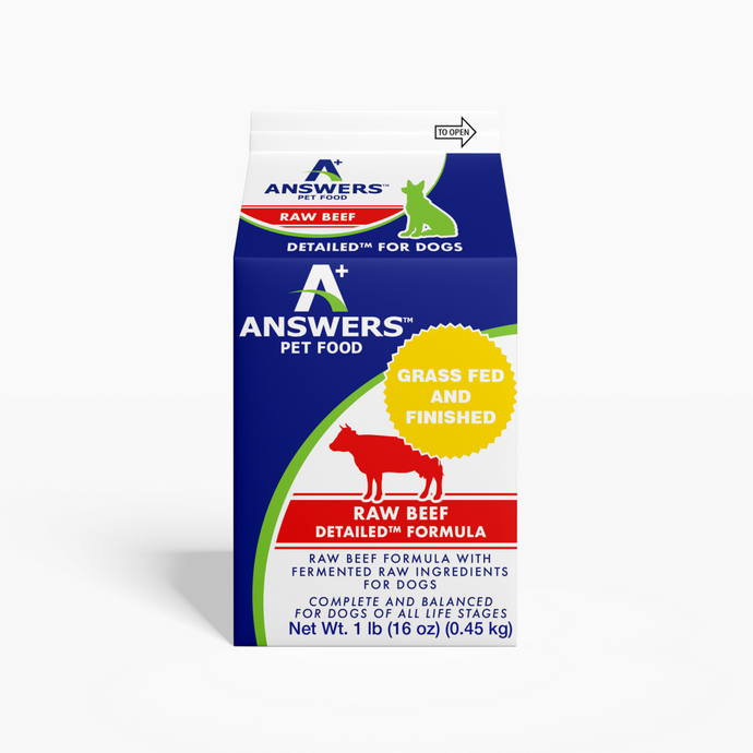 Answers+ Detailed Formula Raw Beef Frozen Dog Food