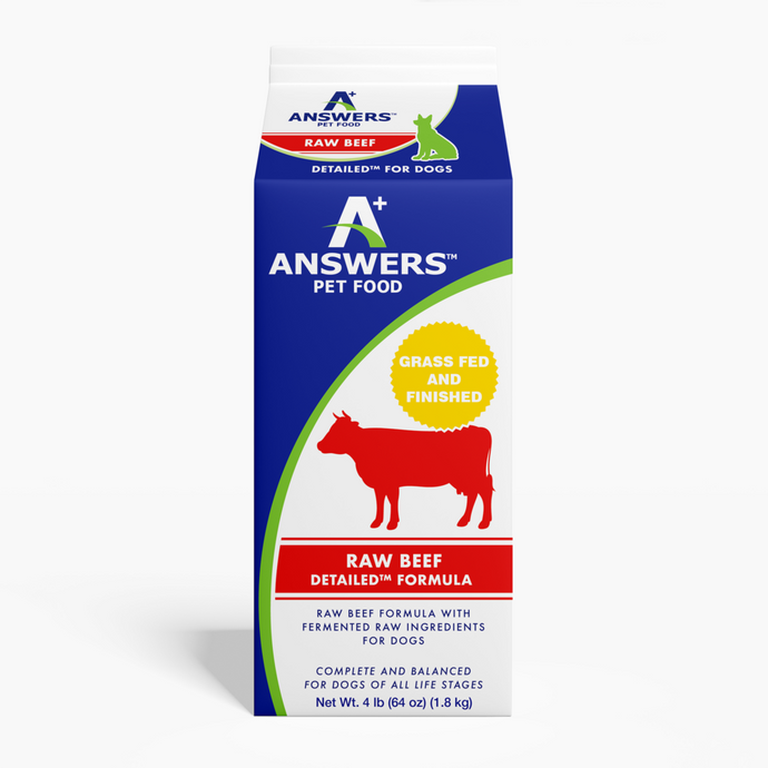 Answers+ Detailed Formula Raw Beef Frozen Dog Food
