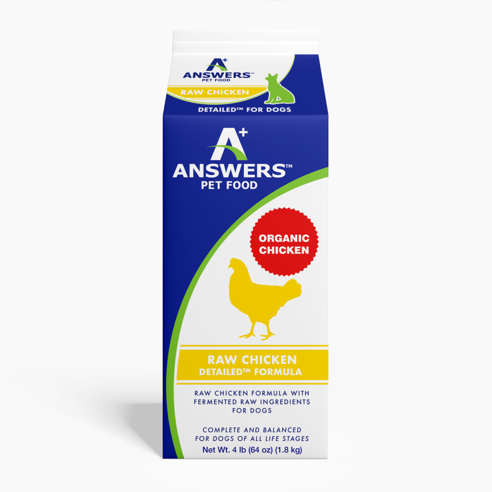 Answers+ Detailed Formula Raw Chicken Frozen Dog Food