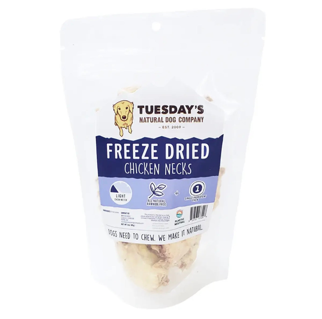 Tuesday's Natural Dog Company Freeze Dried Chicken Necks