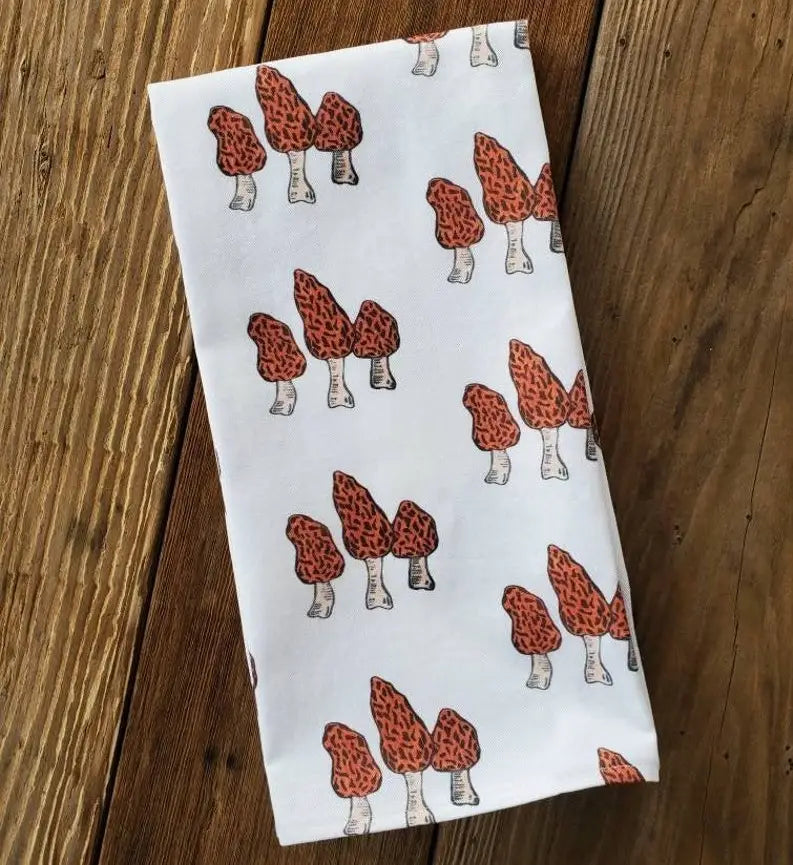 Morel Mushroom Tea Towel