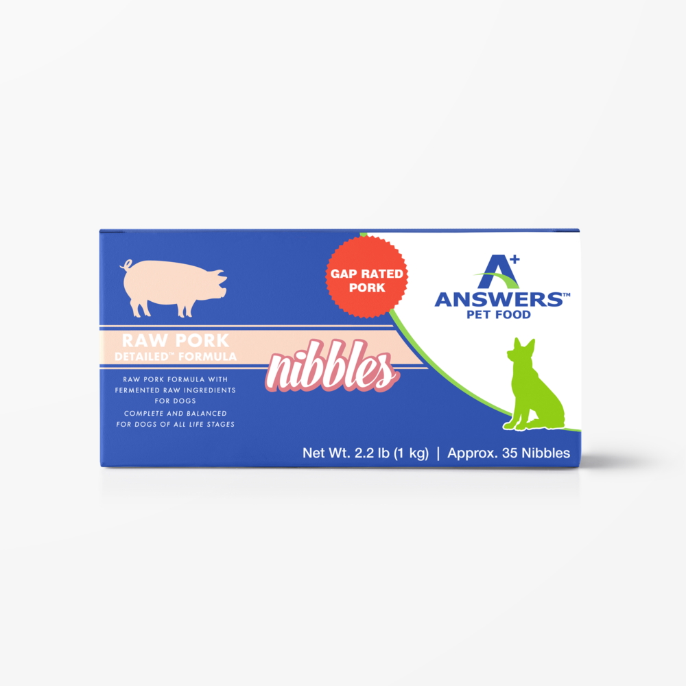 Answers+ Detailed Formula Raw Pork Frozen Dog Food