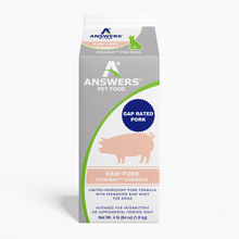 Cargar imagen en el visor de la galería, Answers+ Straight Formula Raw Pork Frozen Dog Food
