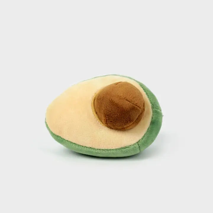 Crinkly Squeak Half Avocado Dog Toy