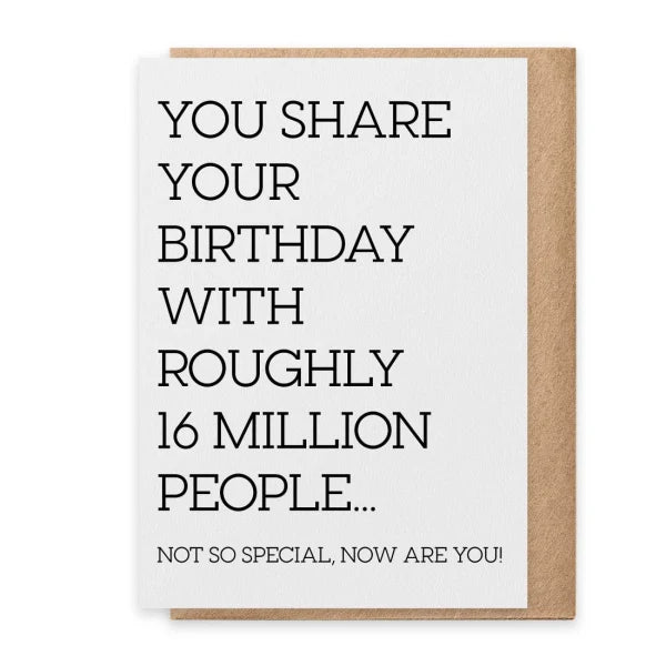 16 Million People Card