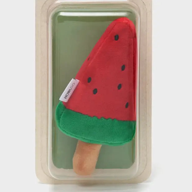Crinkly Squeak Watermelon Pop Dog Toy