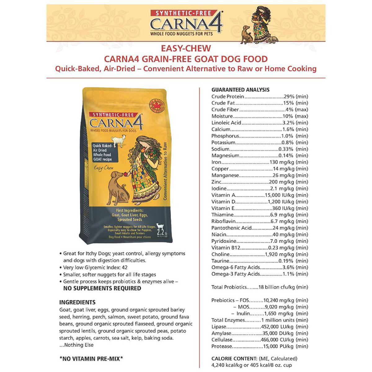 Carna4 Easy Chew Goat Dog Food