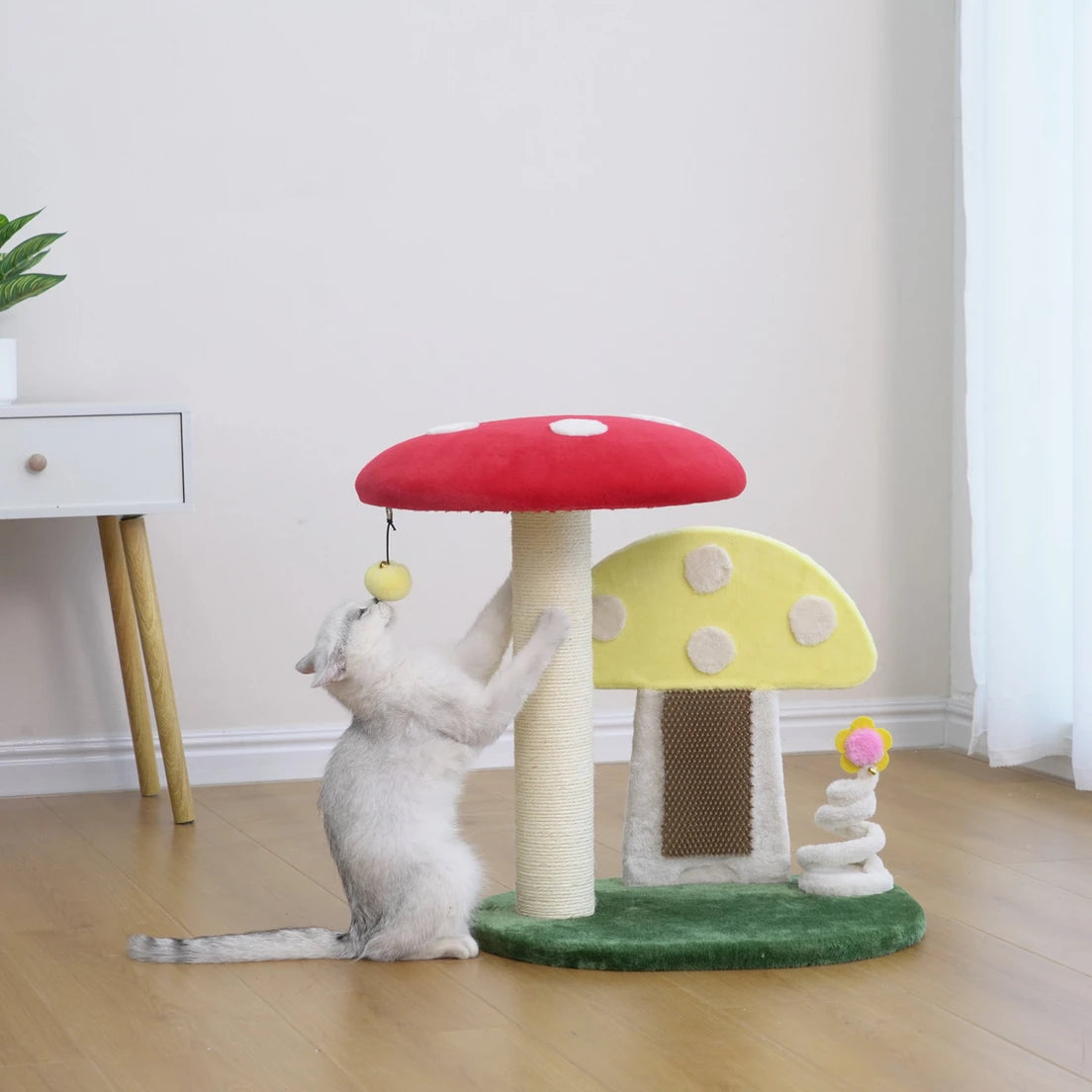 Magical Mushroom Cat Perch Apartment-Sized 20'H