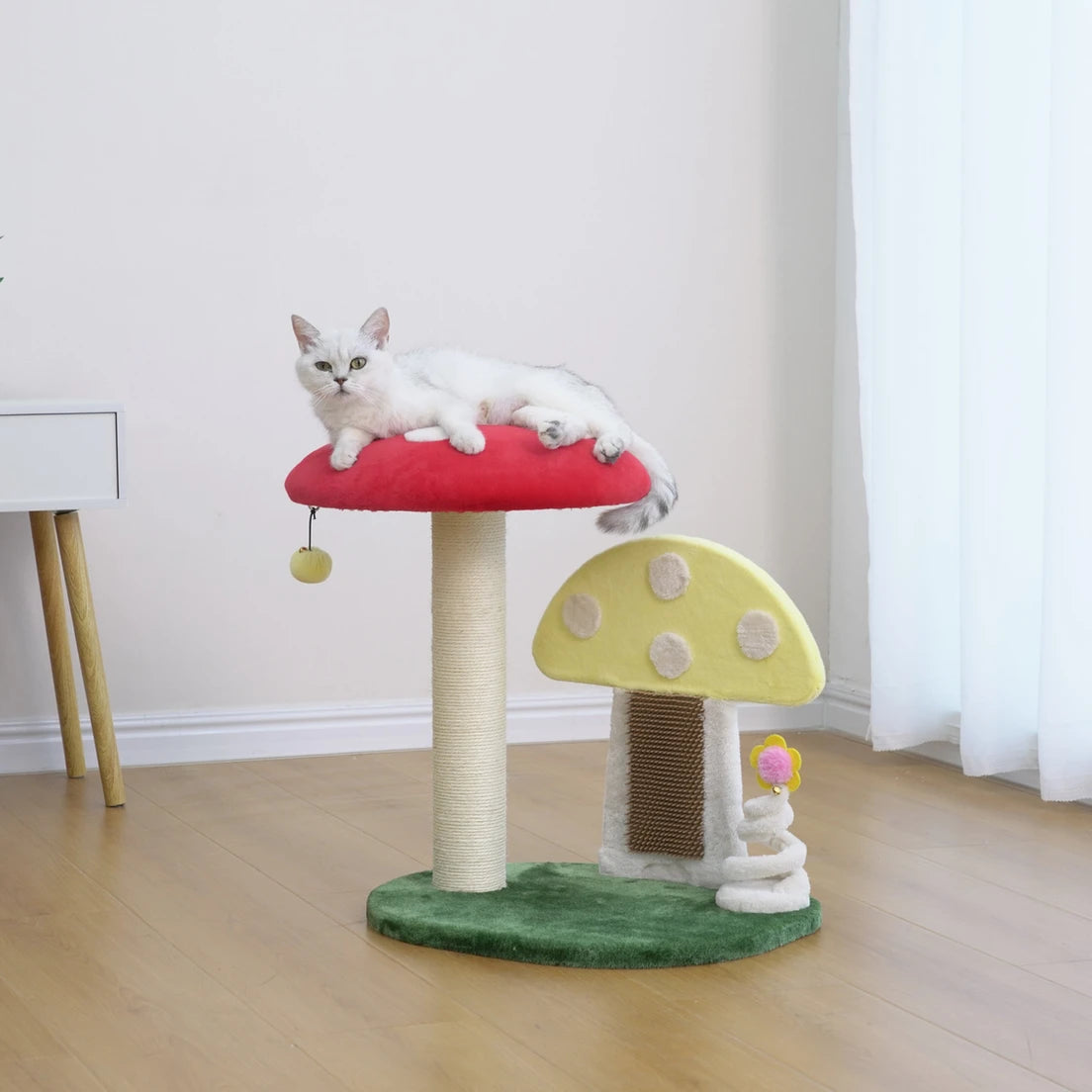 Magical Mushroom Cat Perch Apartment-Sized 20'H