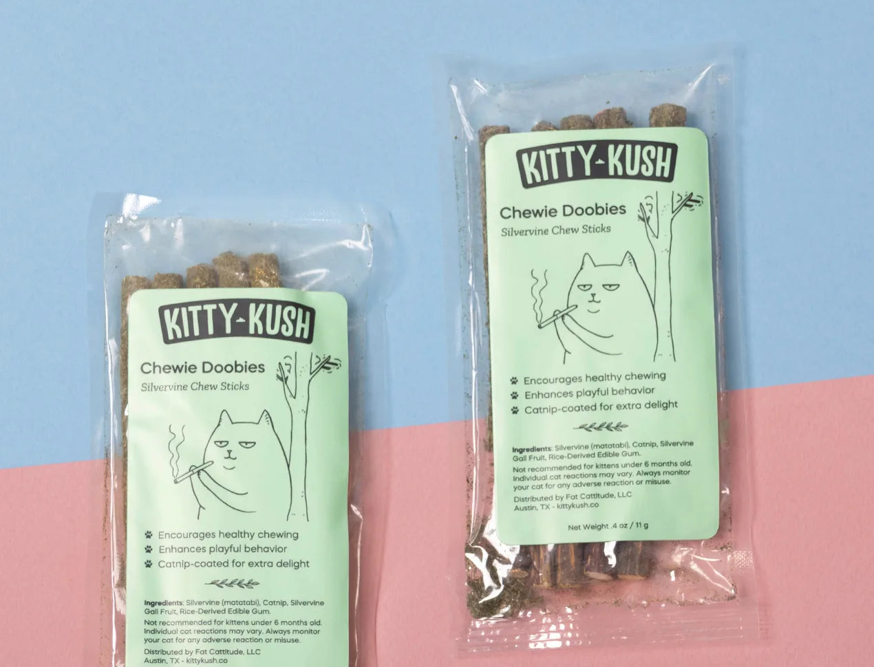 Kitty Kush Chewie Doobies Silvervine Chew Sticks
