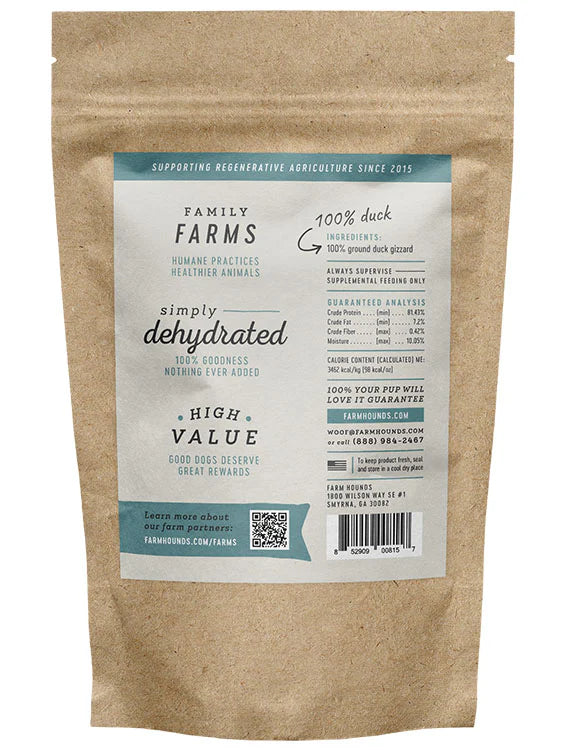 Farm Hounds Duck Gizzard 4oz