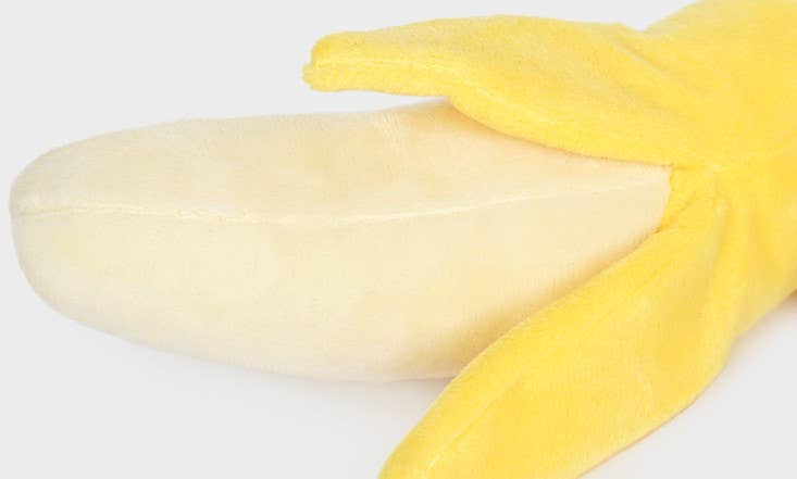 Crinkly Banana Dog Toy