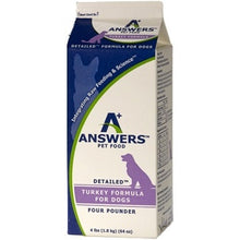 Load image into Gallery viewer, Answers+ Detailed Formula Raw Turkey Frozen Dog Food
