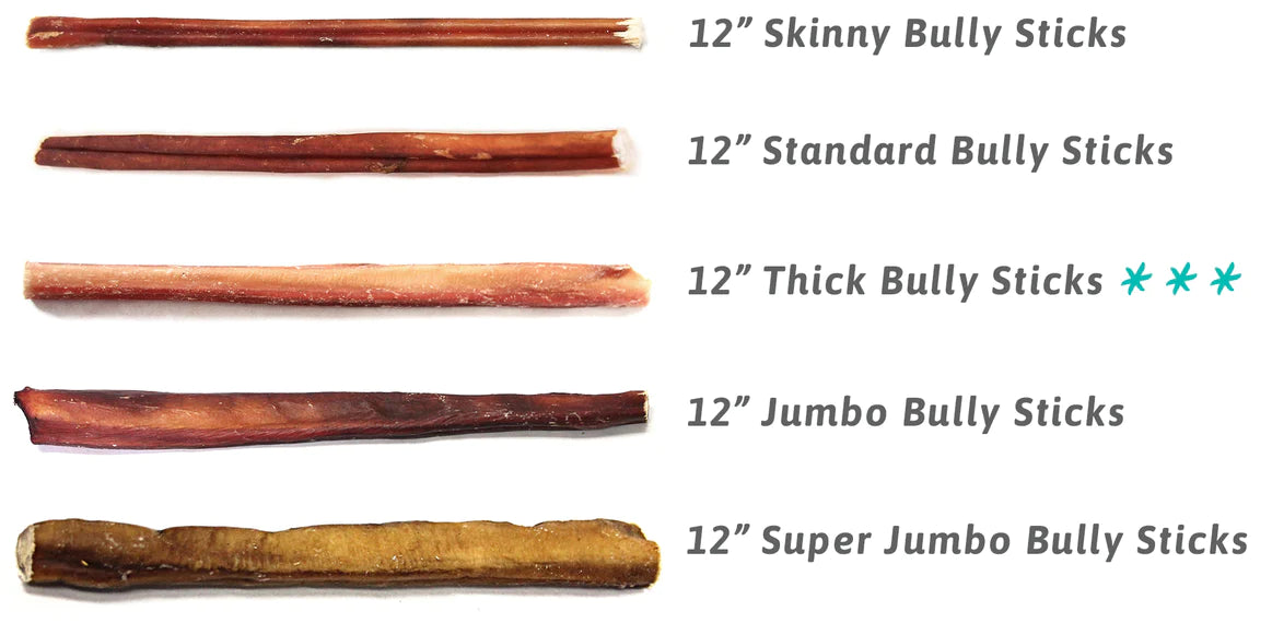 Tuesdays 6" & 12" Thick Bully Odor Free - 8 oz Packs