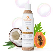 Load image into Gallery viewer, Aroma Paws Coconut Papaya Shampoo &amp; Conditioner 13.5oz
