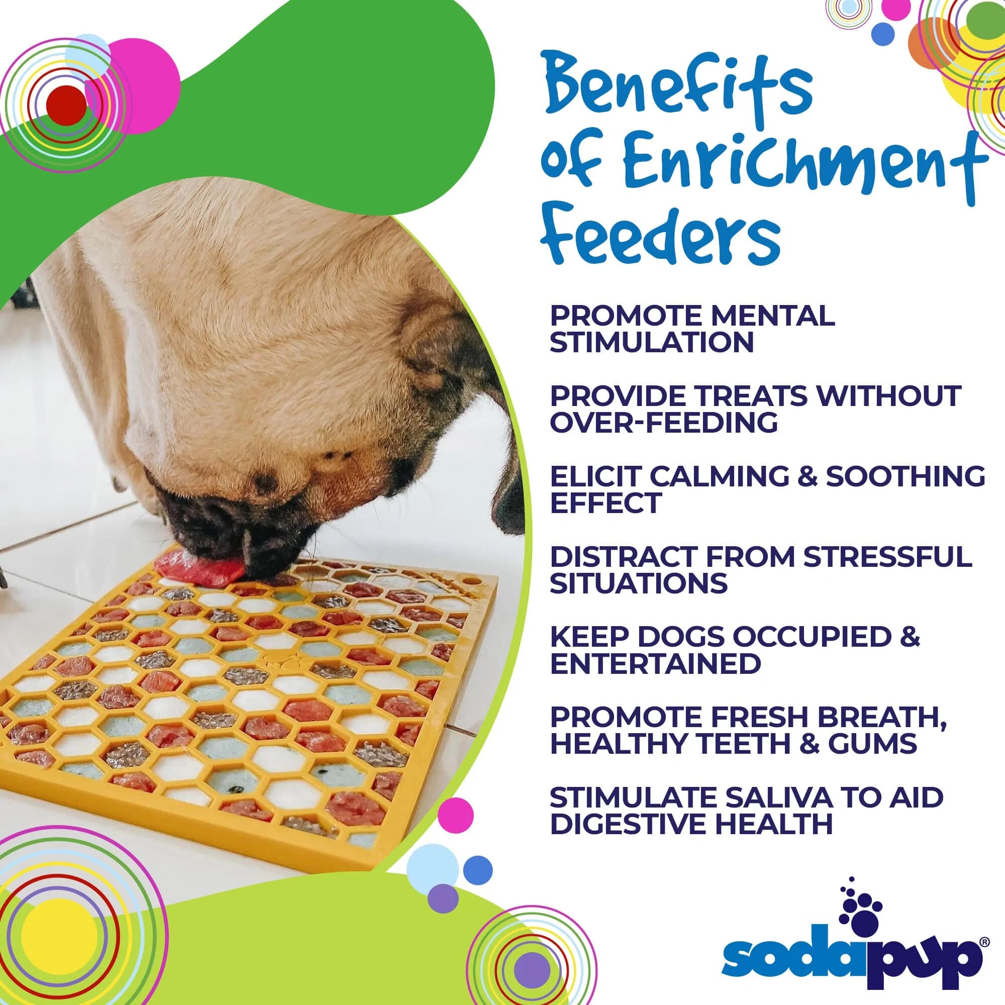 SodaPup Lick Mat Honeycomb Design
