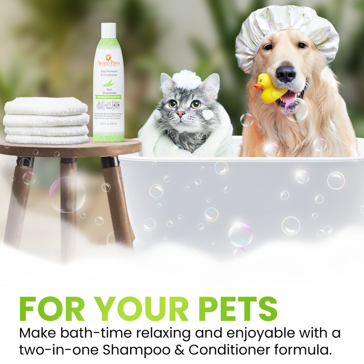 Aroma Paws Hypoallergenic & Fragrance Free Shampoo & Conditioner 13.5oz