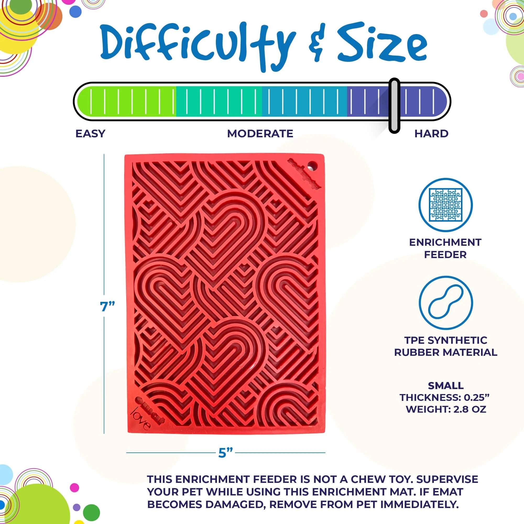 SodaPup Lick Mat "Love" Heart Design