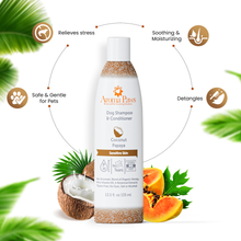 Load image into Gallery viewer, Aroma Paws Coconut Papaya Shampoo &amp; Conditioner 13.5oz
