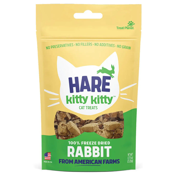 Treat Planet Kitty Kitty Hare Freeze Dried Rabbit Treat .9oz