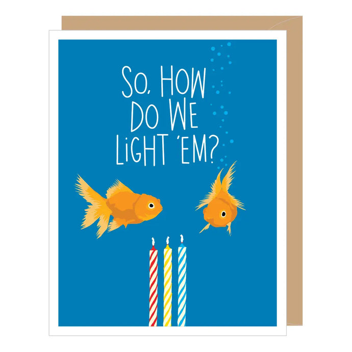 Tarjeta de cumpleaños de pez dorado