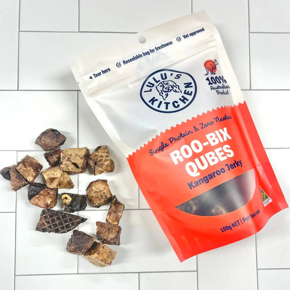 Roo-Bix Qubes Kangaroo Jerky 100g