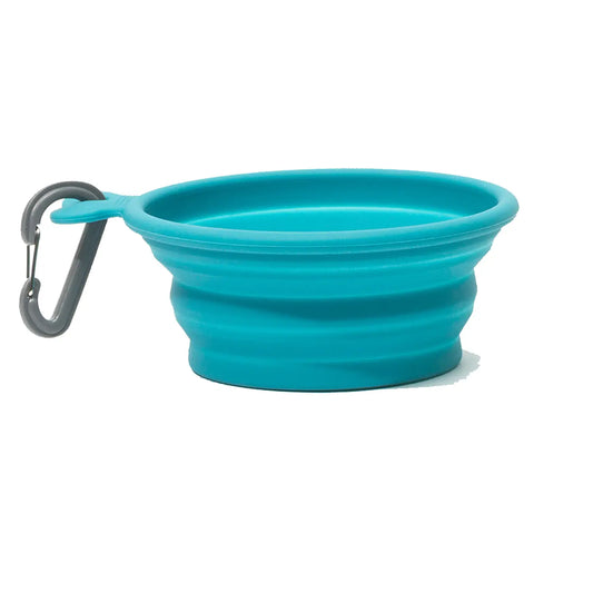 Cuenco plegable de silicona Messy Mutts - Azul